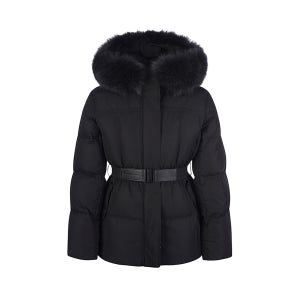 [JJ지고트] 벨티드 탈착 폭스퍼 덕다운 점퍼 (BLACK) GRBM2PD931