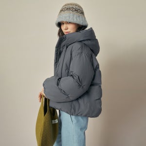 [JJ지고트] 후디드 스트랩 구스다운 점퍼 (DARK GREY) GRBA2PDJ21