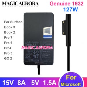 정품 1932 파워 어댑터 15V 8A 5V 1.5A 127W 마이크로소프트 서피스 프로 X 프로 7 프로 6 프로 4 프로 3 GO 2 BOOK 2 노트북 충전기
