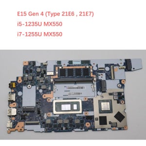 ThinkPad E15 Gen 4 (21E6 21E7)용 NM-E211 노트북 마더보드, E15 CPU I3-1215U I5-1235U I7-1255U MX550 FRU 5B21R