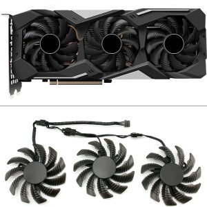 기가바이트 지포스 GTX 1660 슈퍼 AORUS 6G RTX2060 RTX3060 RTX3070 용 2060 GPU 팬, 75mm 4 핀 T128010SU PLD08010S12H