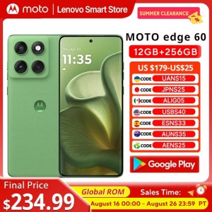 오리지널 모토로라 MOTO edge 60 스마트폰 5G 글로벌 ROM 6.7’’ 1.5K 120Hz pOLED 디스플레이 IP68 미디어텍 디멘시티 7400 휴대폰