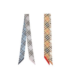 Burberry 버버리 체크 실크 스키니 스카프