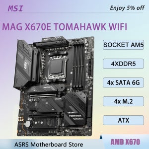 MSI MAG X670E 토마호크 WIFI AMD X670 마더보드 AM5 지원 Ryzen 9 9950X3D 7 7800X3D 5 9600X 7 9700X 7 9800X3D DDR