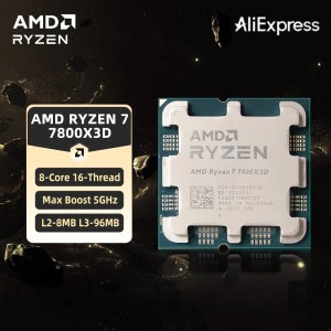 AMD 라이젠 7 7800X3D CPU 특가 판매 R7 7800X3D 프로세서 5GHz 8코어 16스레드 소켓 AM5 최고의 데스크탑 게이밍 CPU (박스 미포함)