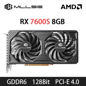 MLLSE 신형 AMD RX7600s 8GB GDDR6 그래픽 카드 Radeon 게이밍 128비트 PCI-E 4.0×8 GPU 비디오 카드 그래픽 카드