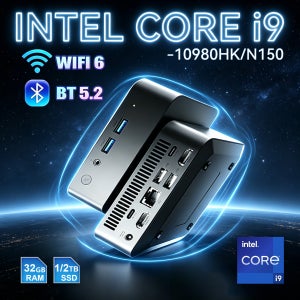 2026 미니 PC 인텔 코어 i9 10980HK /N150 데스크탑 PC 컴퓨터 32GB 램 1TB SSD WiFi 6 BT5.2 윈도우 11 4K 휴대용 미니 게이밍 PC