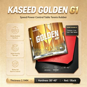 KASEED 골든 G1 탁구 러버 스티키 핍스인 핑퐁 러버(고밀도 내부 에너지 스펀지 포함) ITTF 승인 러버