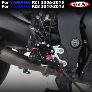 Arashi 오토바이 액세서리 발판 페달 발 페그 리셋 후면 세트 발 받침대 YAMAHA FZ1 2006-2016/FZ8 2010-2013