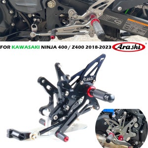 Arashi 오토바이 액세서리 발판 footpeg 페달 발 페그 KAWASAKI Ninja400 Z400 NINJA500 2018-2023 용 리셋 발 받침대