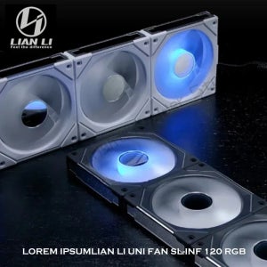 LIAN LI SL INF 120 역방향 UNI 팬 SL-INF 12cm 미러 ARGB 팬 120 역방향 블레이드 데이지 체인 시작/중지 케이블 없음, 단일 팩