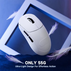 어택 샤크 X8 PRO 8K 무선 게이밍 마우스, PAW3395PRO 40K DPI 센서, 트라이 모드 브로드컴 BK52820 칩, 초경량 인체공학 마우스