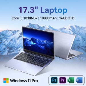 HOT 17.3’ 10000mAh 노트북 인텔 I5 1038NG 16GB DDR4 2TB SSD 윈도우11 노트북 PC 게이머용 사무용 컴퓨터 백라이트 지문인식 기능 탑재