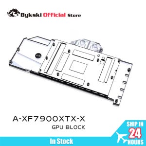 XFX RX7900 XTX Merc 310 OC 비디오 카드용 Bykski GPU 블록 / 풀 커버 수냉 라디에이터/밀집 수로 A-XF7900XTX-X