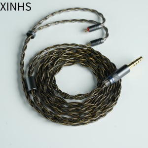 XINHS R22 4코어 블랙 골드 단결정 구리 그래핀 이어폰 업그레이드 케이블(향상된 디테일 무손실 오디오 전송)