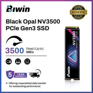 BIWIN 블랙 오팔 NV3500 NVMe SSD, M.2 PCIe Gen3x4, 512GB 1TB 2TB 내장형 솔리드 스테이트 드라이브, PC 노트북 게임용 최대 3500MB/