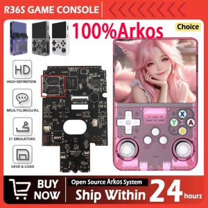 R36S 100% 아코스 시스템 신형 레트로 게임 콘솔 3.5인치 리눅스 오픈 소스 시스템 휴대용 게임기 크리스마스 선물