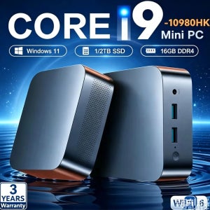 2026 미니 PC 코어 I9 10980HK 윈도우 11 프로 데스크탑 PC 게이밍 컴퓨터 16GB 32GB RAM 1/2TB SSD WiFi6 BT5.2 4K HD 게이밍 미니 