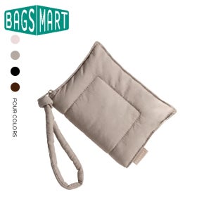BAGSMART 여성용 지갑 소프트 퀼트 클러치 지갑 일상 여행 쇼핑을 위한 휴대용 미니 화장품 파우치 카드 동전 홀더