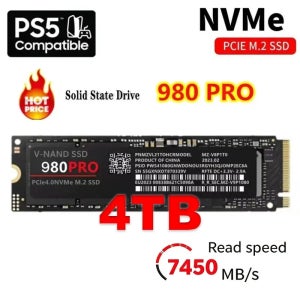 고속 980 PRO PCIe4.0 x4 M.2 2280 NVMe TLC 3D 내장 SSD 1TB 2TB 4TB 8TB 스토리지 업그레이드 디스크 (PS5 게임용, 데스크탑, 노트북