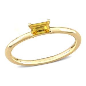 아무르 10k 옐로우 골드 바게트 사파이어 스택블 링 JMS008615 반지 Yellow Gold 1 3 CT TGW Baguette Sapphire Stacka 134871956