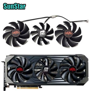 새로운 FD9015U12D 85MM-95MM 4PIN 12V 0.5A GPU 냉각 팬, POWERCOLOR RX6700XT 6750XT 6800 6800XT 6900XT Red D
