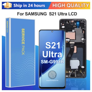 삼성 갤럭시 S21 울트라 아몰레드 스크린, 지문 포함, 5G, G998B, G998B, DS LCD 디스플레이, 터치 스크린 어셈블리