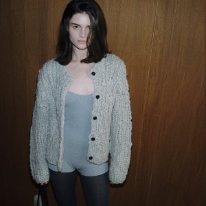 [108파운드] Winnie Handcrafted Cardigan_Grayish Mint