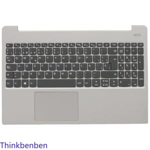 ES 스페인어 회색 키보드 대문자 손목 받침대 쉘 커버 Lenovo Ideapad S340 15 15IWL 15IML 15API 15IIL 5CB0S18672