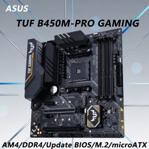 AM4 B450 TUF B450M-PRO 게이밍 메인보드 CPU (라이젠 7 5800X3D, 7 5700X, 5 5600X, 5 5600, 5 3600X, 5 3600X) DDR4