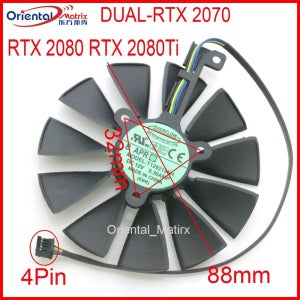 ASUS 듀얼 RTX2060 RTX2070 RTX2080 그래픽 카드 냉각 팬 용 T129215SH T129215SU 12V 88mm 비디오 카드 냉각 팬 O8G-EVO
