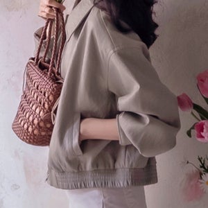 [LABEL] 앤드카라 아래포인트 보들유연한 세련미 레더자켓 [size:F(55~66)]