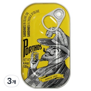 포르토스 올리브오일 정어리 통조림 125g  3개