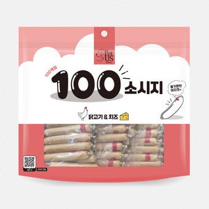 [펫어스] 백소시지 강아지소시지 100개입-닭+치즈