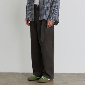 [티메이커] BELTED WASHED COTTON PANTS CH