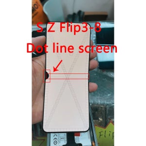 결함 있는 번 섀도우 LCD 삼성 Z 플립 3 SM-F7110 F711 F711B LCD 디스플레이 터치 스크린 어셈블리 교체 부품 LCD