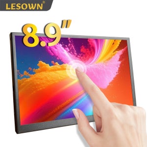 LESOWN USB C타입 와이드 모니터 8.9, 윈도우 PC용 소형 LCD 디스플레이, 확장 스크린, 10.1 인치, 1920x1200 IPS 16:10