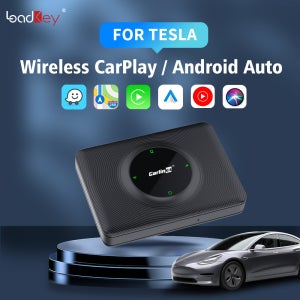 CarlinKit 무선 CarPlay Tesla Model 3 / X / Y / S 2.4+5.0G WiFi BT Siri Google Waze GPS YouTube Music의 