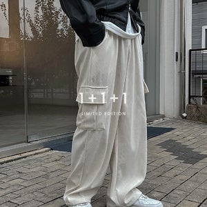 [1+1+1] Y2K 코듀로이 와이드 카고팬츠