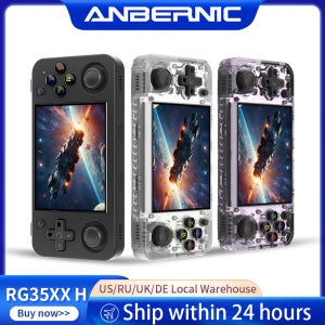 안베르닉 RG35XX H 휴대용 게임 콘솔 3.5인치 IPS 화면 리눅스 H700 레트로 비디오 게임 플레이어 3300mAh 64G 5528 클래식 게임