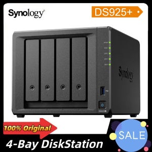 시놀로지 DS925+ 4베이 NAS 인클로저 4GB DDR4 ECC SODIMM 4베이 디스크스테이션 네트워크 클라우드 스토리지 서버 (디스크 미포함)