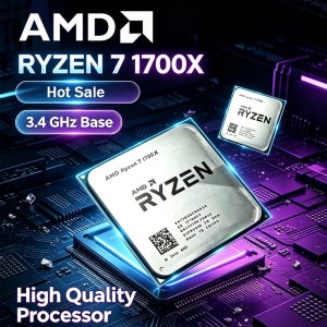 AMD 라이젠 7 1700X CPU 프로세서 YD170XBCM88AE AMD 라이젠 7 1700X 8코어 3.4GHz 소켓 AM4 AMD R7 1700X