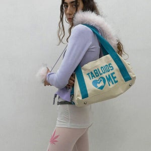 스컬프터 Vintage Canvas Bowling Bag Cream