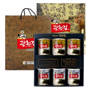 광천김 3대째 달인 캔김 혼합 선물세트 12호  1세트
