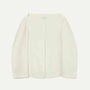 Linnea Wool Silk Blouse Bone