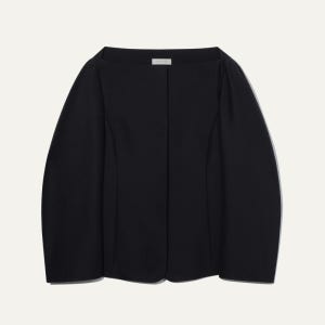 Linnea Wool Silk Blouse Coal