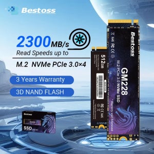베스토스 PCIe Gen3x4 3D NAND NVMe M.2 인터페이스 SSD 256GB 512GB 1TB 2TB Gen3 솔리드 스테이트 드라이브 게이밍 엔터테인먼트 PC 노트북