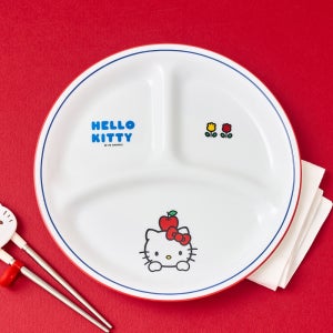 코렐 헬로키티 애플가든 삼절접시 22cm