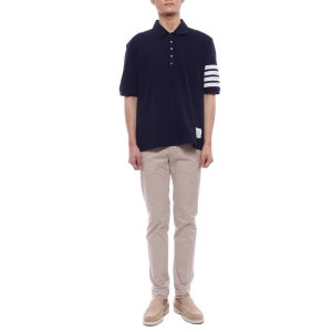 26FW 남성 사선 스트라이프 폴로 반팔티셔츠 (MJP136G 07976 415 26F)
