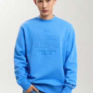 TOMMY HILFIGER MEN 시즈널 그래픽 크루넥 맨투맨 T12G7TPO550MT1C30
